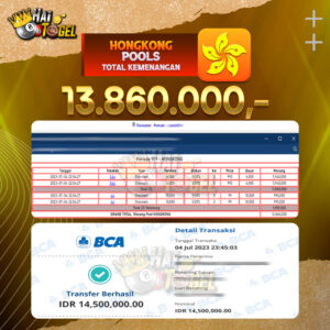 Read more about the article BUKTI JACKPOT HAITOGEL TOGEL : HONGKONG SEBESAR RP. 13.860.000,-