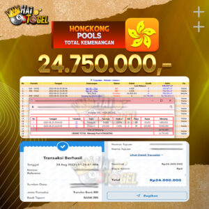 Read more about the article BUKTI TOGEL HAITOGEL JACKPOT HONGKONG : RP. 24.750.000