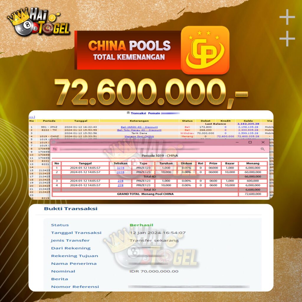 BUKTI JACKPOT HAITOGEL TOGEL