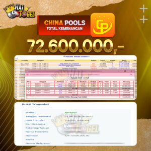 Read more about the article BUKTI PEMBAYARAN HAITOGEL CHINA TOGEL RP. 72.600.000