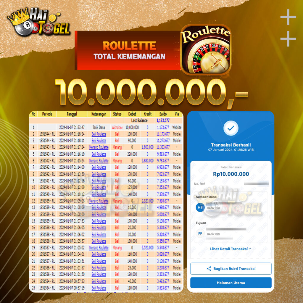 BUKTI JACKPOT HAITOGEL CASINO