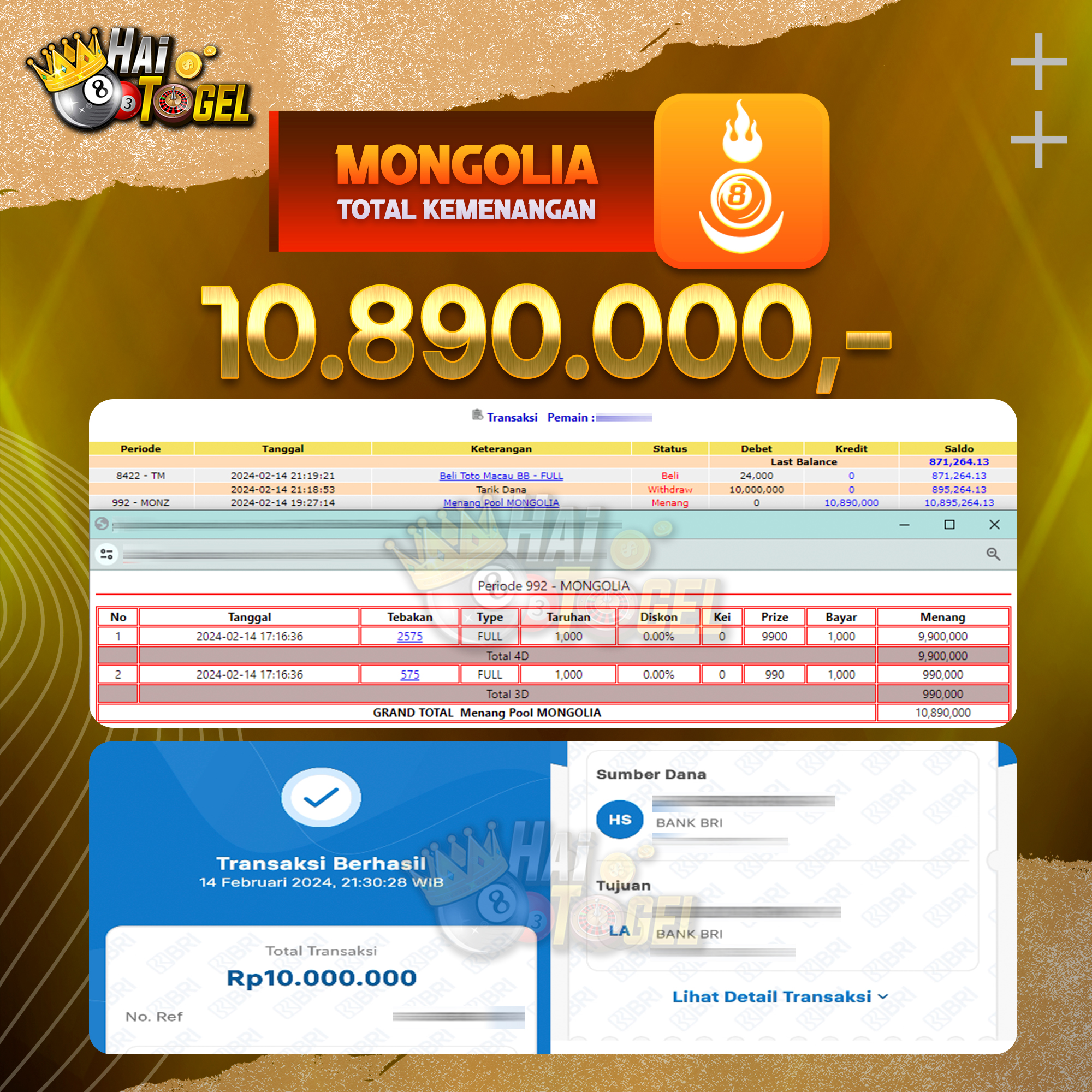 You are currently viewing BUKTI JACKPOT HAITOGEL TOGEL : MONGOLIA SEBESAR : RP. 10.890.000