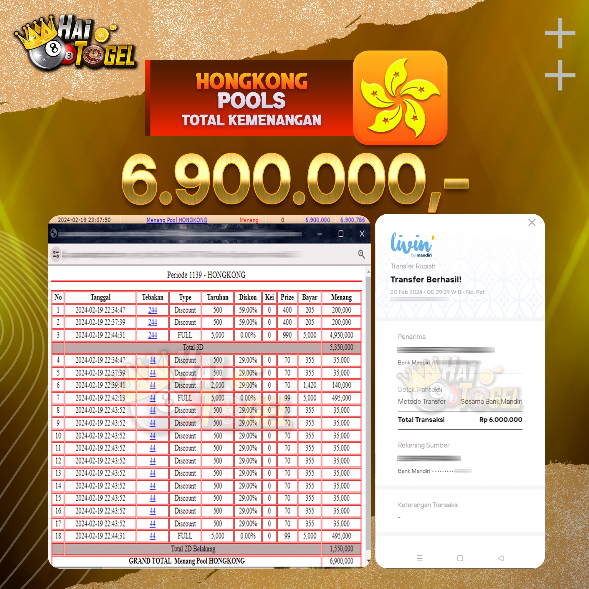 You are currently viewing BUKTI JACKPOT HAITOGEL TOGEL : HONGKONG SEBESAR : RP. 6.900.000