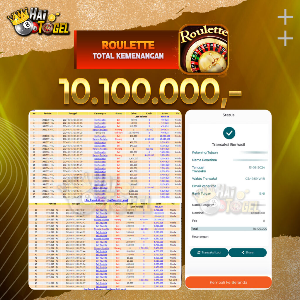 BUKTI JACKPOT HAITOGEL CASINO