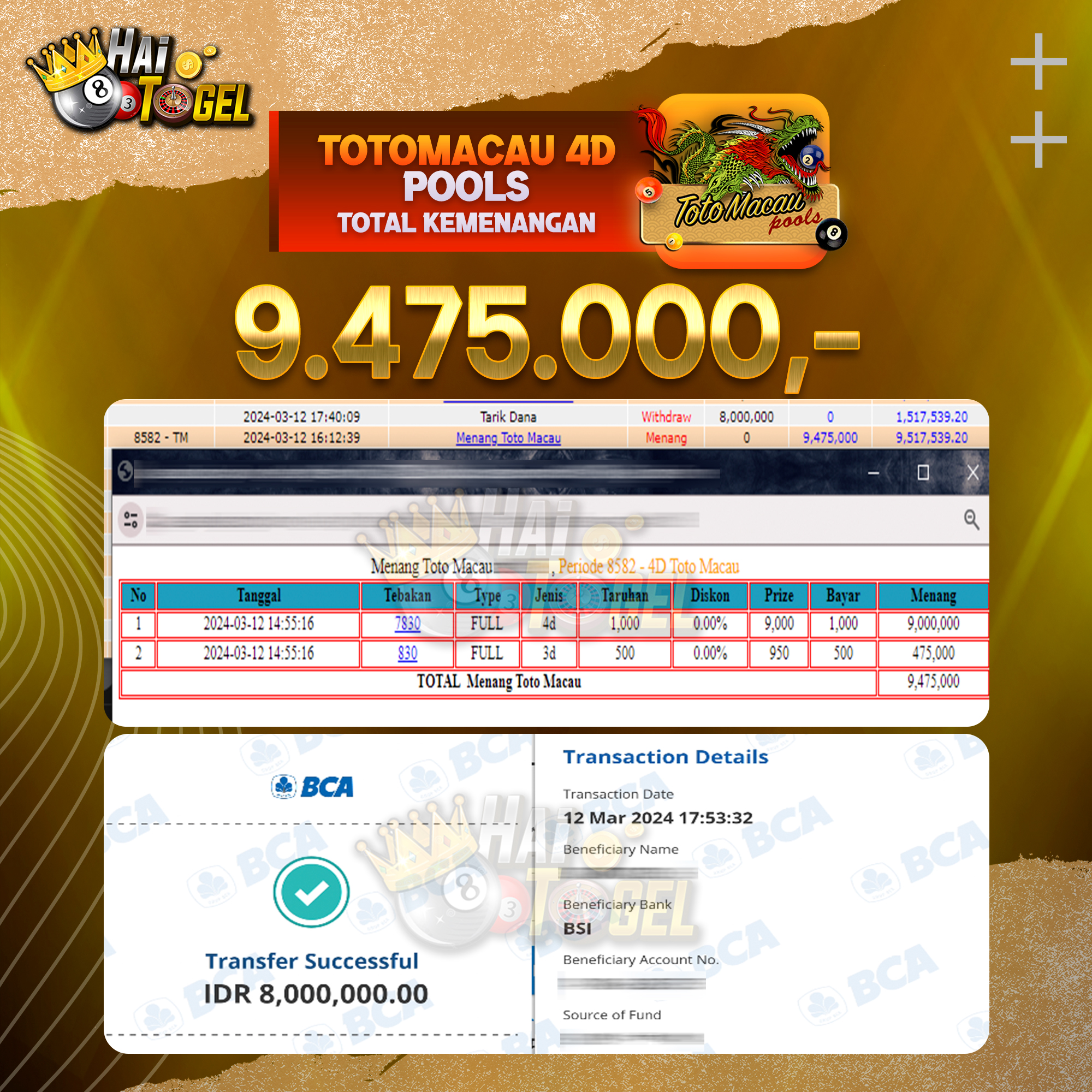 You are currently viewing BUKTI JACKPOT HAITOGEL PASARAN TOTOMACAU4D RP. 9.475.000