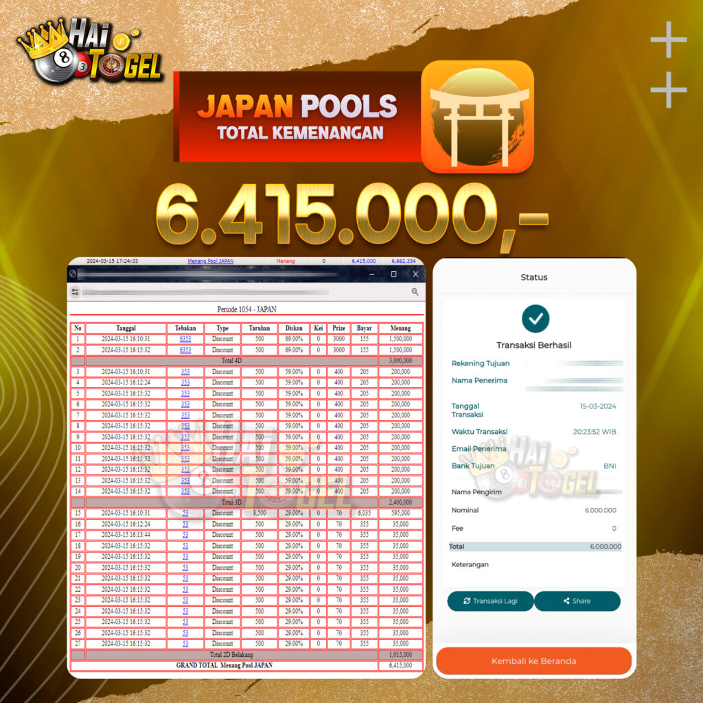 BUKTI JACKPOT HAITOGEL TOGEL