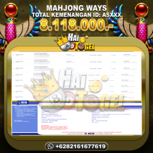 Read more about the article BUKTI JP HAITOGEL SLOT MAHJONG WAYS RP. 8.118.000