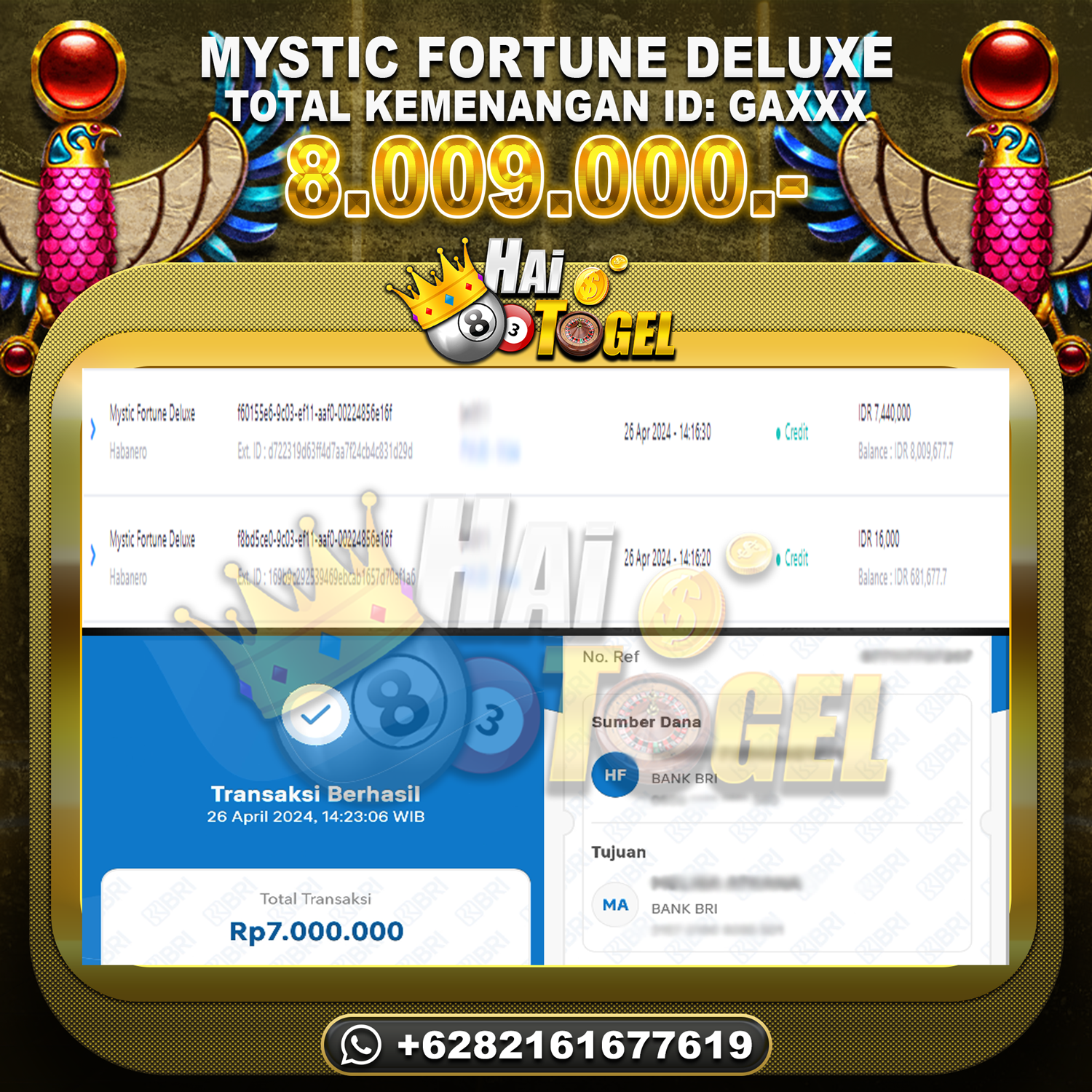 You are currently viewing BUKTI KEMENANGAN HAITOGEL SLOT : MYSTIC FORTUNE DELUXE RP. 8.009.000