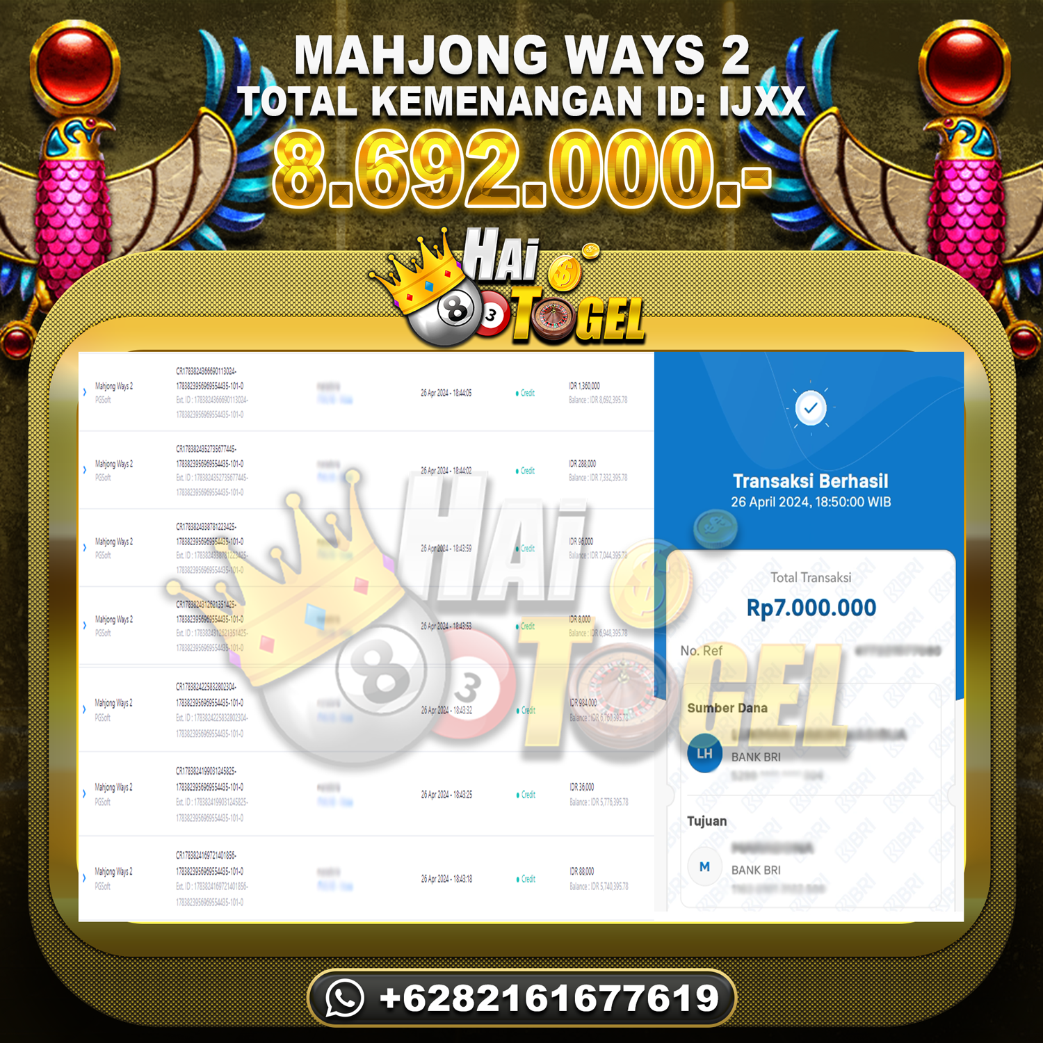 You are currently viewing BUKTI JP SLOT HAITOGEL MAHJONG WAYS 2 RP. 8.692.000