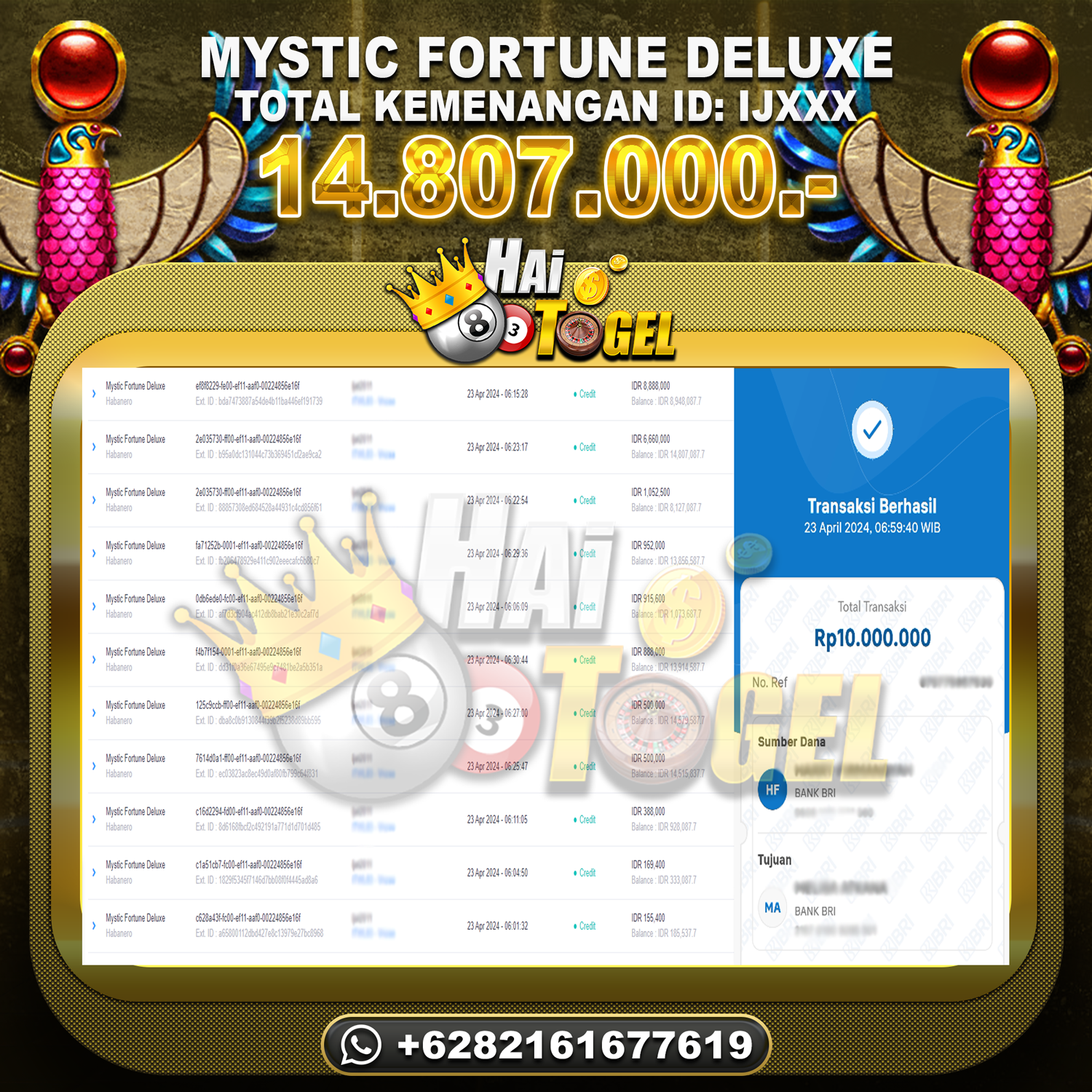 You are currently viewing BUKTI KEMENANGAN HAITOGEL SLOT : MYSTIC FORTUNE DELUXE RP. 14.807.000