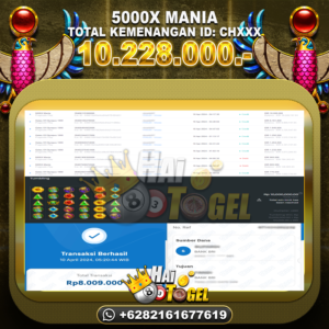 Read more about the article BUKTI JACKPOT HAITOGEL SLOT : SLOT 5000X MANIA RP. 10.228.000