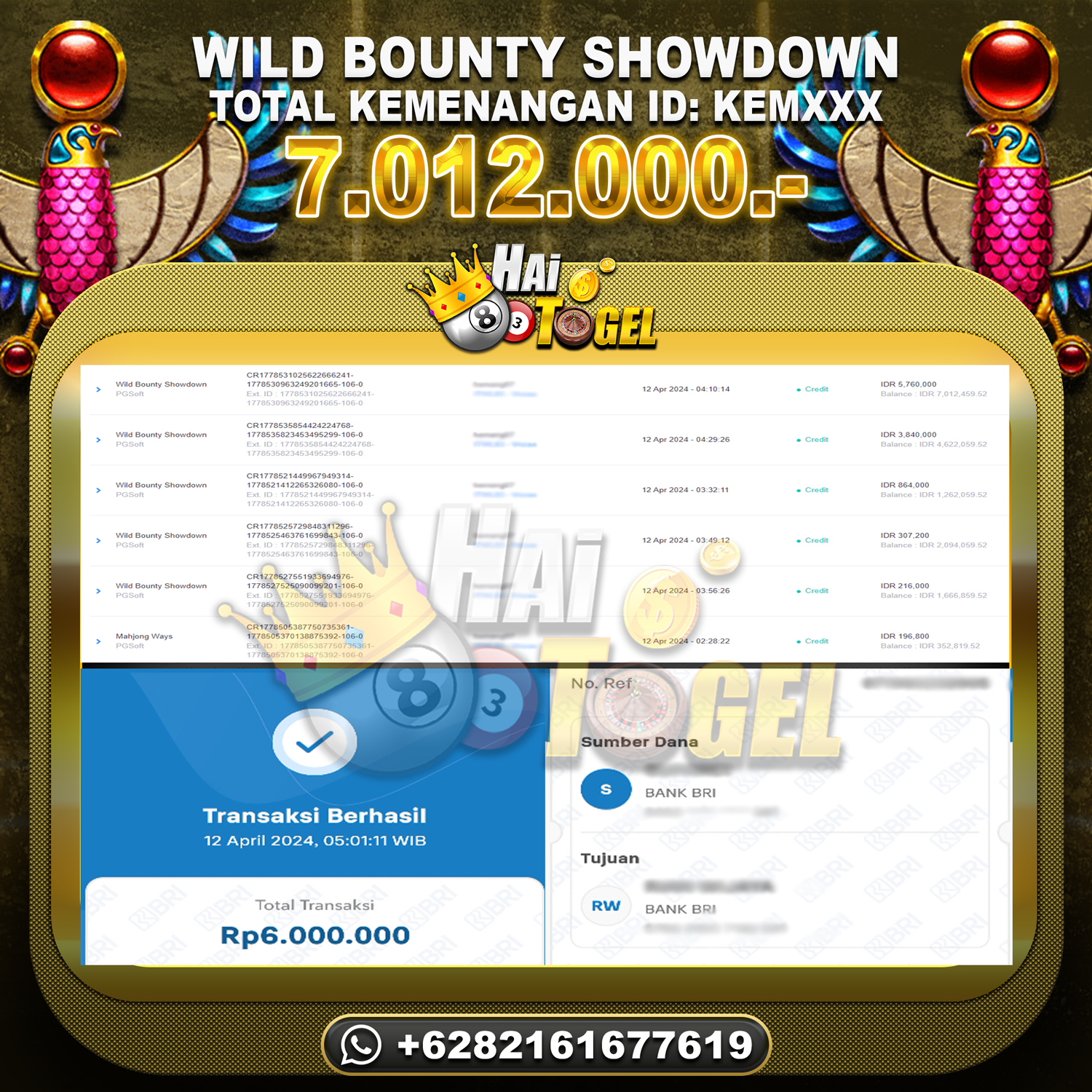 You are currently viewing BUKTI JP SLOT HAITOGEL WILD BOUNTY SHOWDOWN RP. 7.012.000