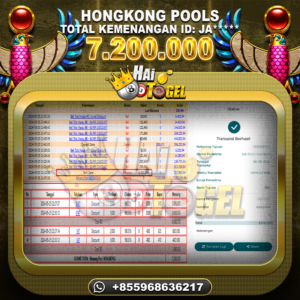 Read more about the article BUKTI JP HAITOGEL TOGEL : HONGKONG SEBESAR : RP. 7.200.000