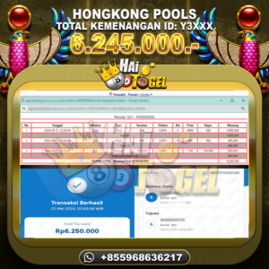 Read more about the article BUKTI JP HAITOGEL TOGEL : HONGKONG SEBESAR : RP. 6.245.000