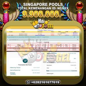 Read more about the article BUKTI KEMENANGAN HAITOGEL TOGEL : SINGAPORE SEBESAR RP. 9.900.000,-