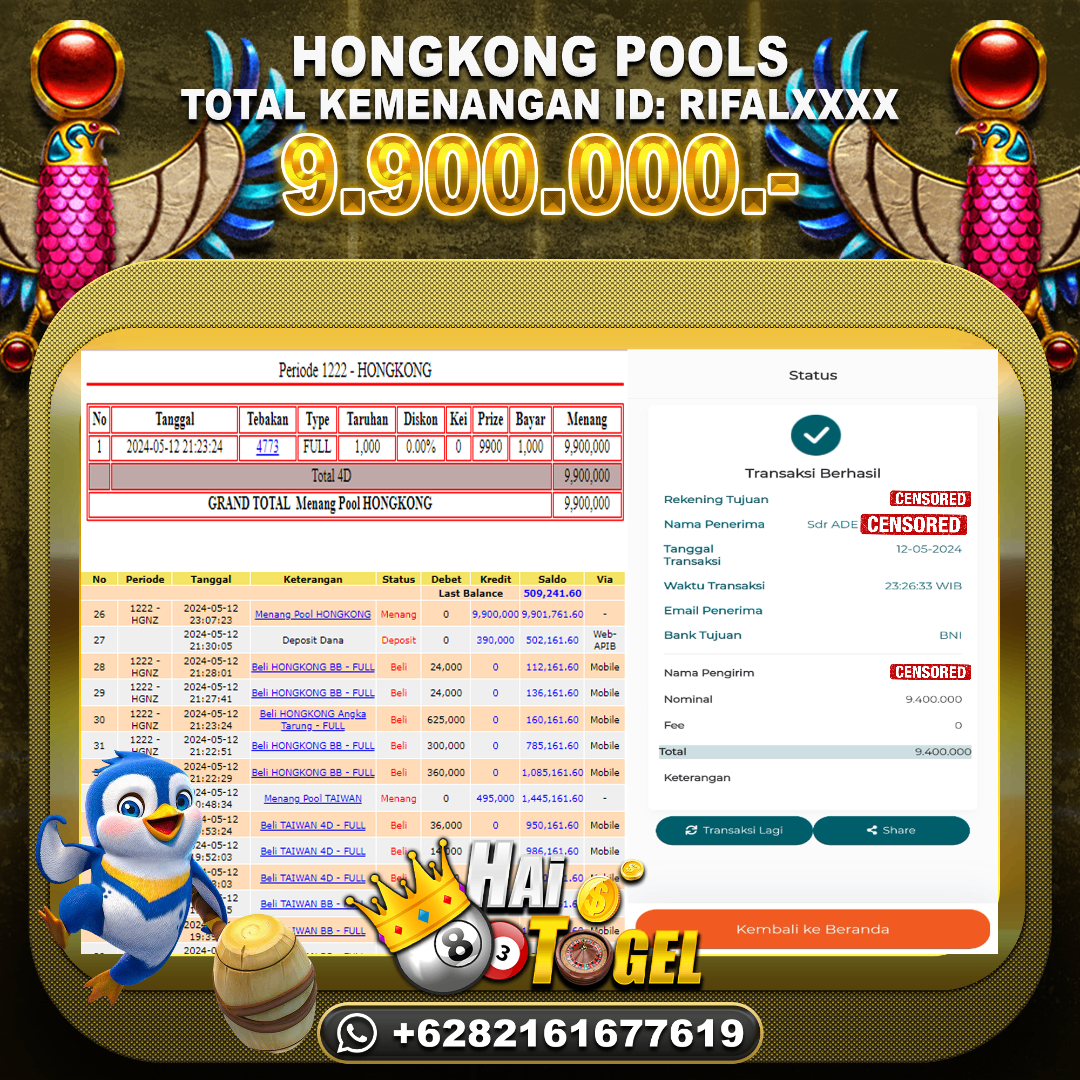 You are currently viewing BUKTI JP HAITOGEL TOGEL : HONGKONG SEBESAR : RP. 9.900.000