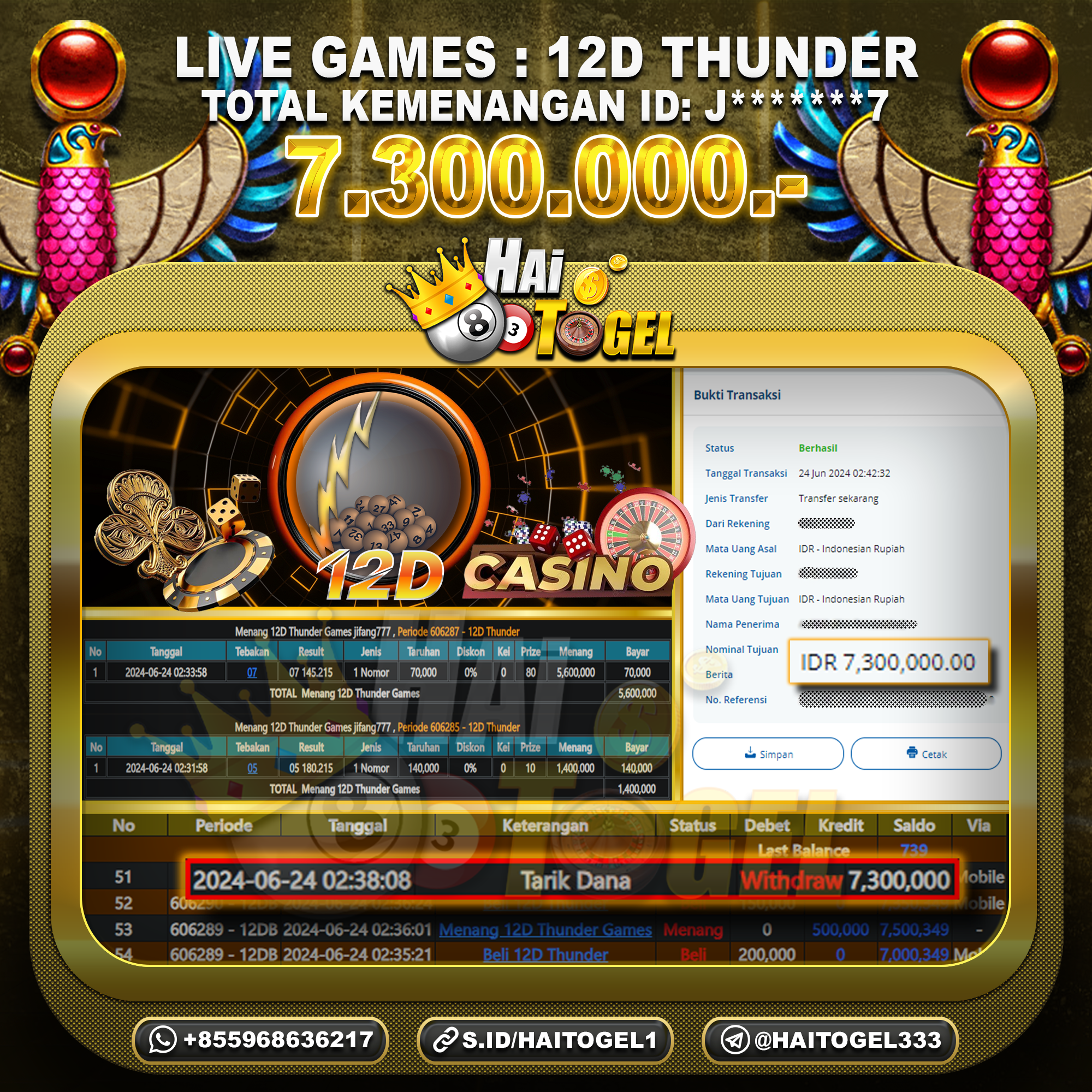 You are currently viewing KEMENANGAN HAITOGEL CASINO 12THUNDER RP. 7.300.000