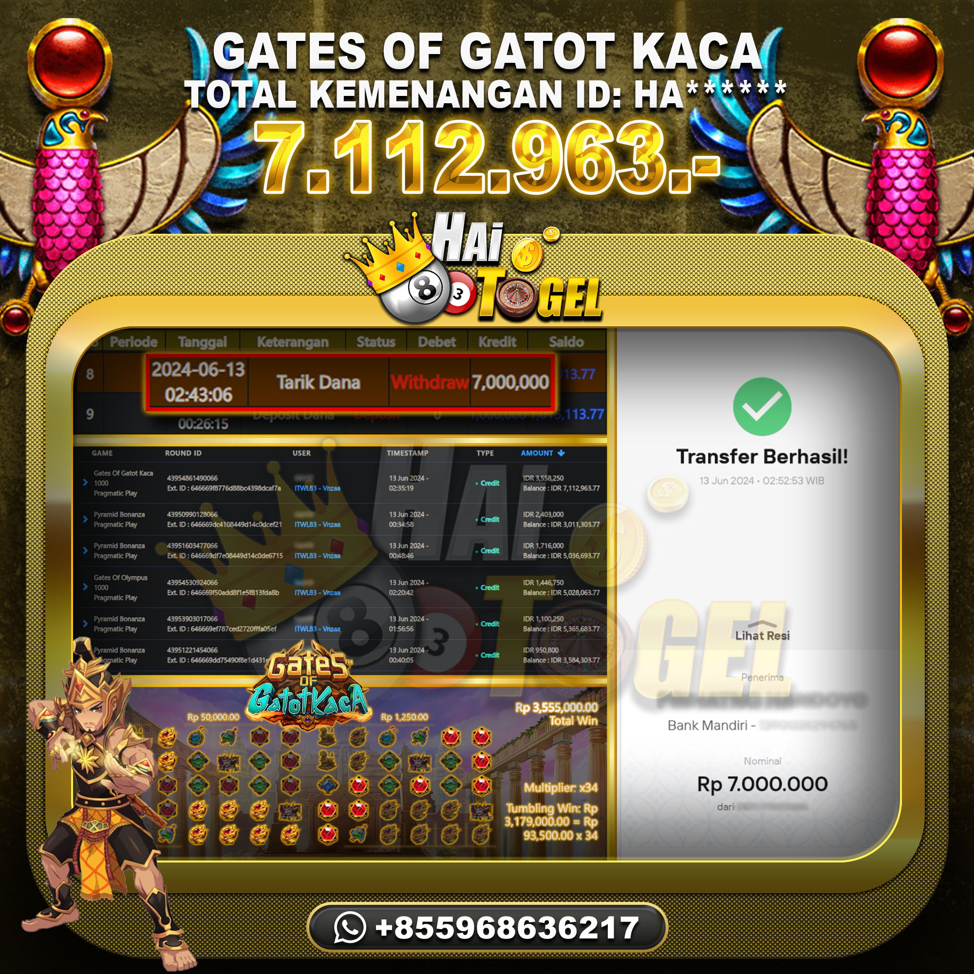 You are currently viewing HAITOGEL JP BUKTI SLOT GATES GATOT KACA RP. 7.112.963