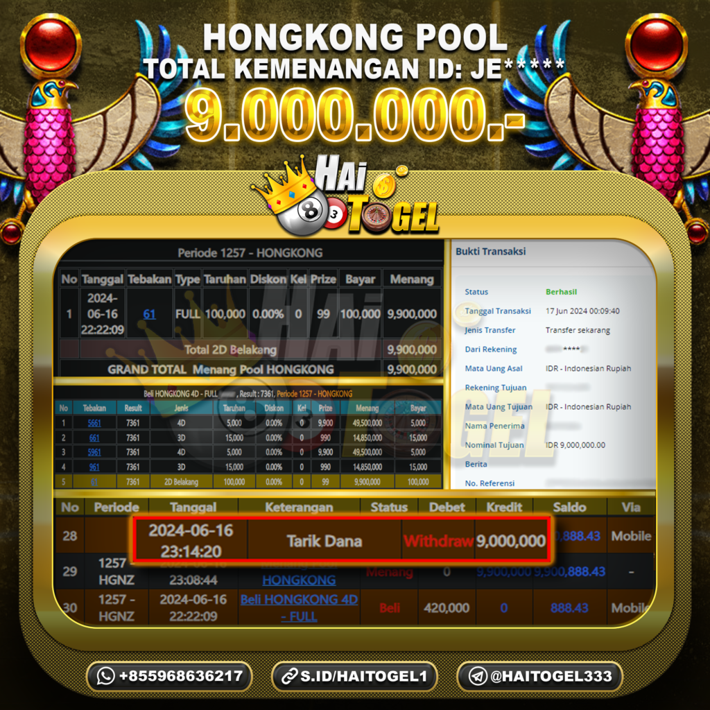 BUKTI JACKPOT HAITOGEL TOGEL