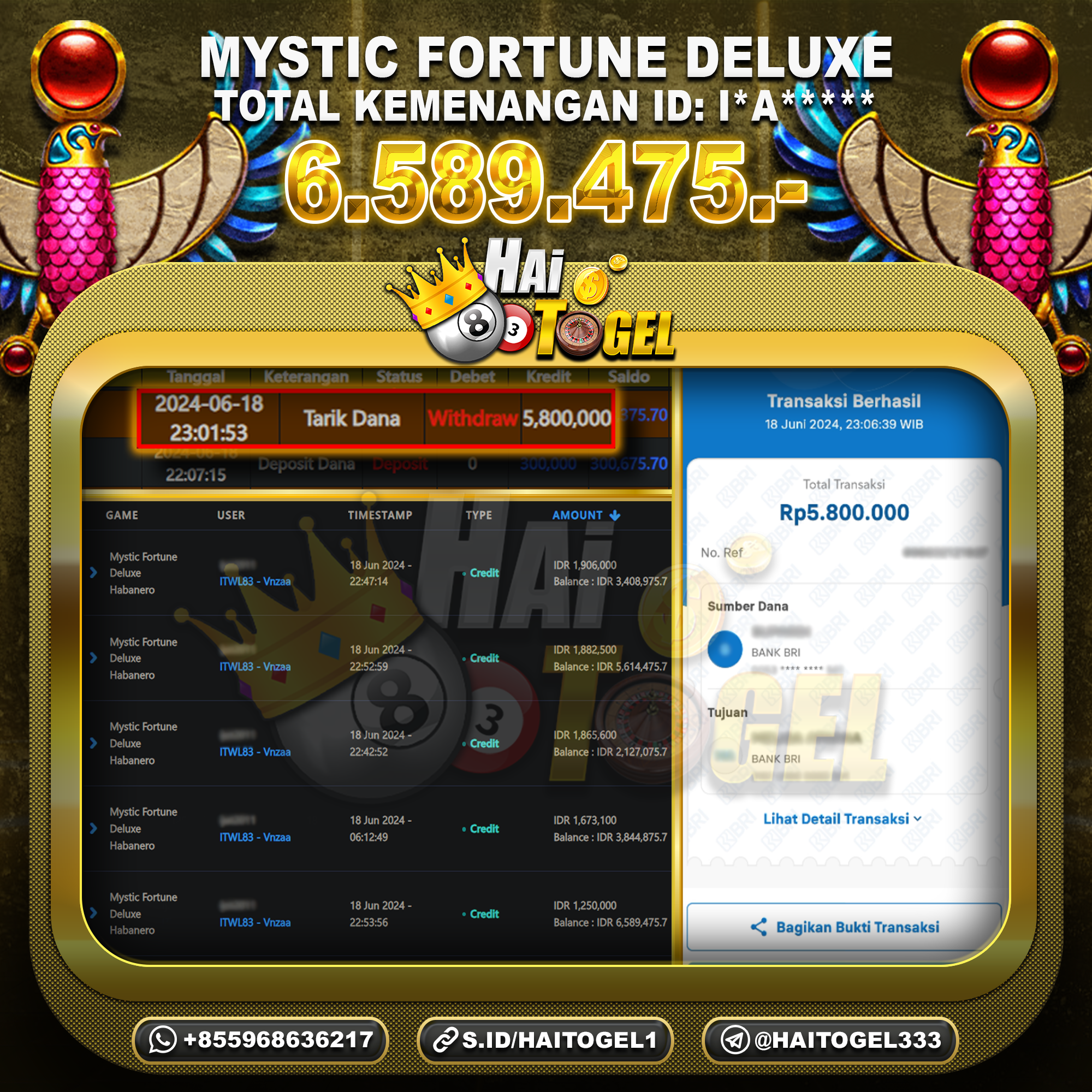 You are currently viewing PEMBAYARAN JACKPOT BUKTI HAITOGEL : MYSTIC FORTUNE DELUXE RP. 6.589.475