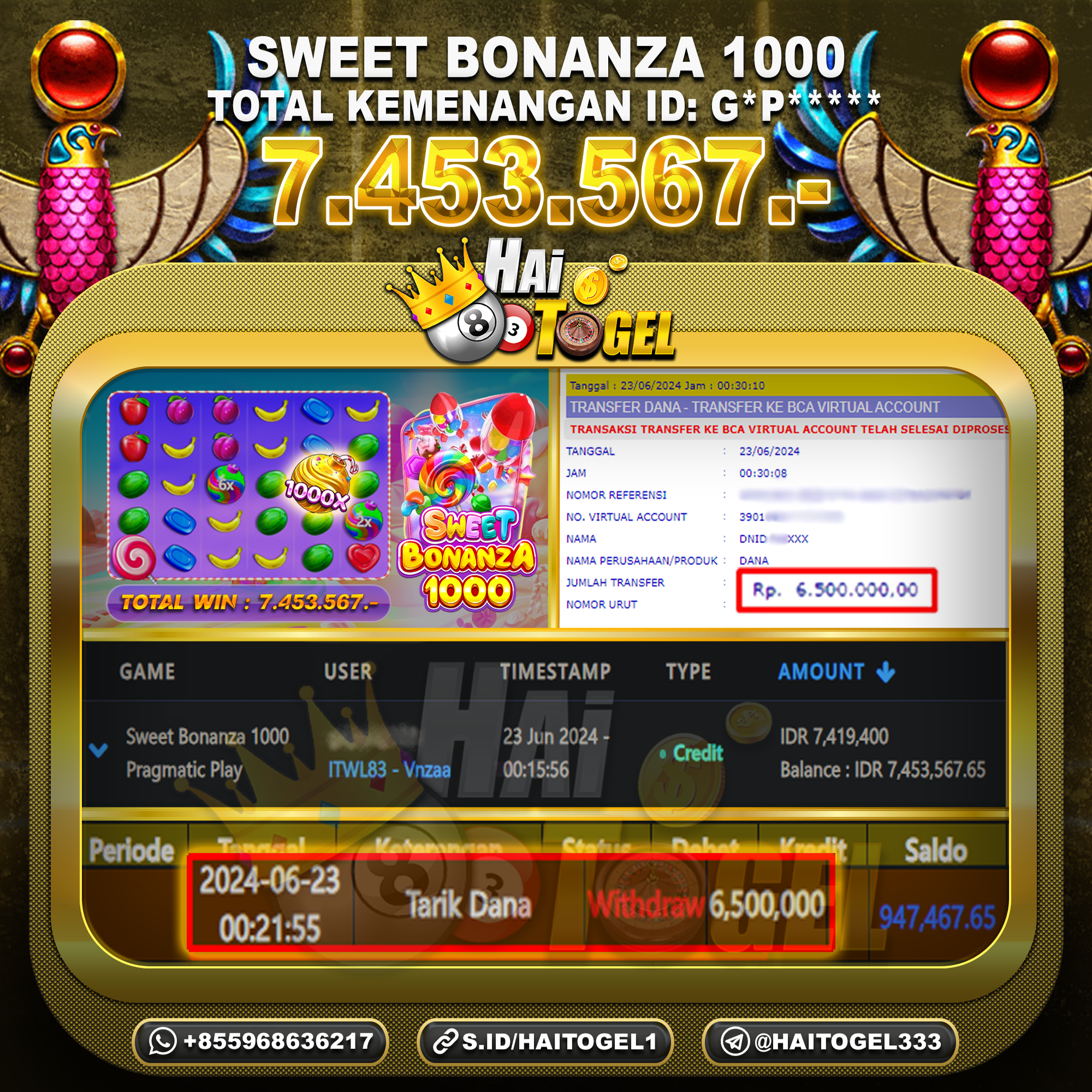 You are currently viewing JP KEMENANGAN SLOT HAITOGEL : SWEET BONANZA RP. 7.453.567