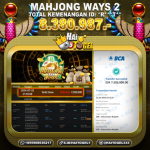 Read more about the article BUKTI PEMBAYARAN SLOT HAITOGEL MAHJONG WAYS 2 RP. 8.380.987