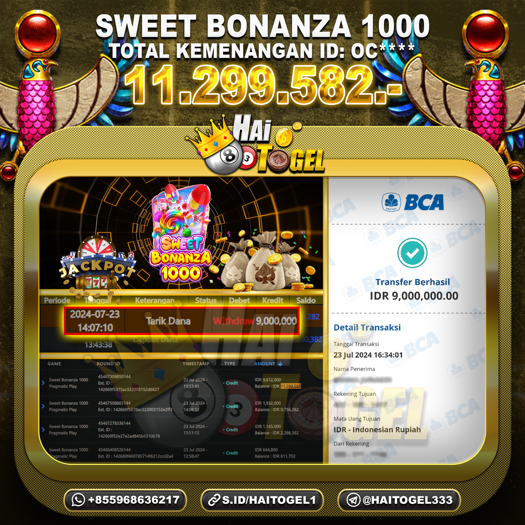 You are currently viewing JP KEMENANGAN SLOT HAITOGEL : SWEET BONANZA RP. 11.299.582