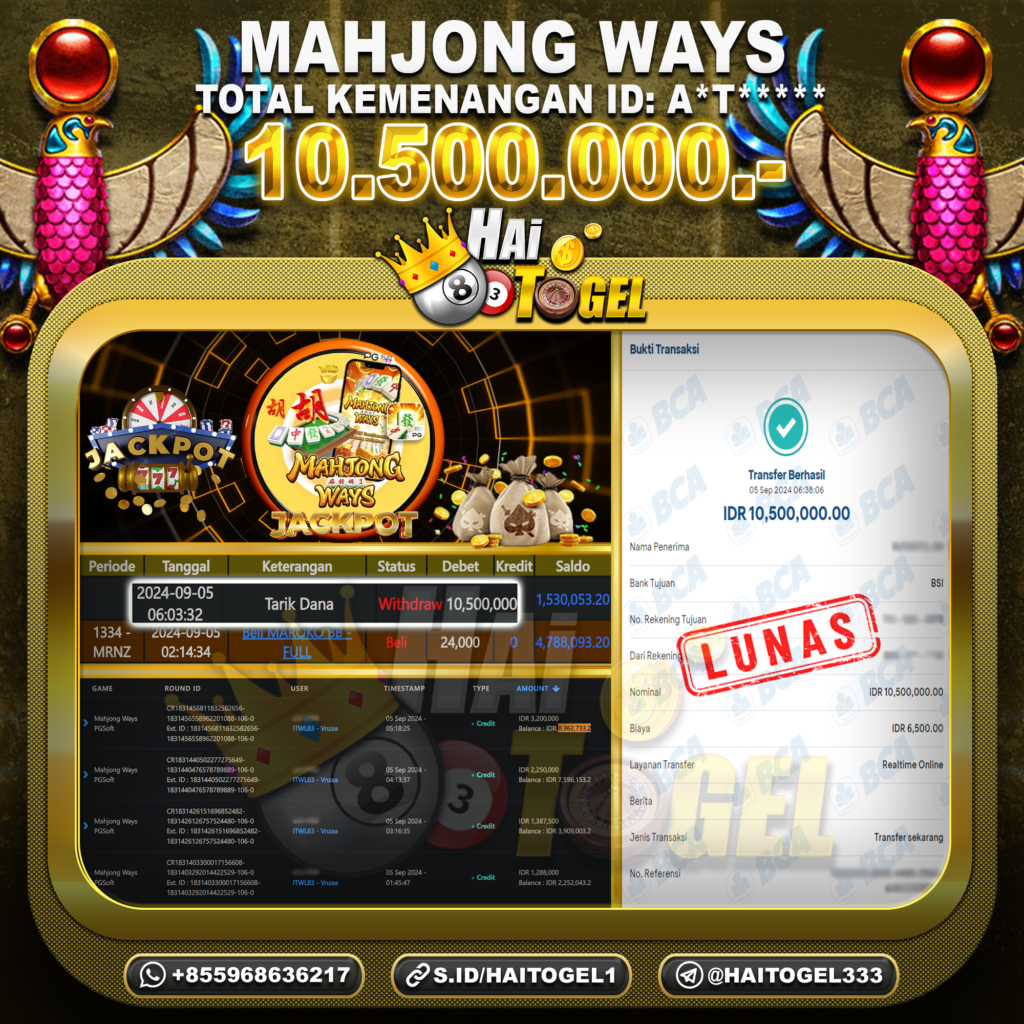 BUKTI JACKPOT HAITOGEL SLOT