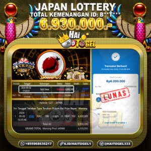 Read more about the article BUKTI TOGEL HAITOGEL JP JAPAN : RP. 6.930.000