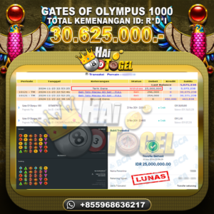 Read more about the article PEMBAYARAN JP BUKTI SLOT GATES OF OLYMPUS 1000 RP. 30.625.000