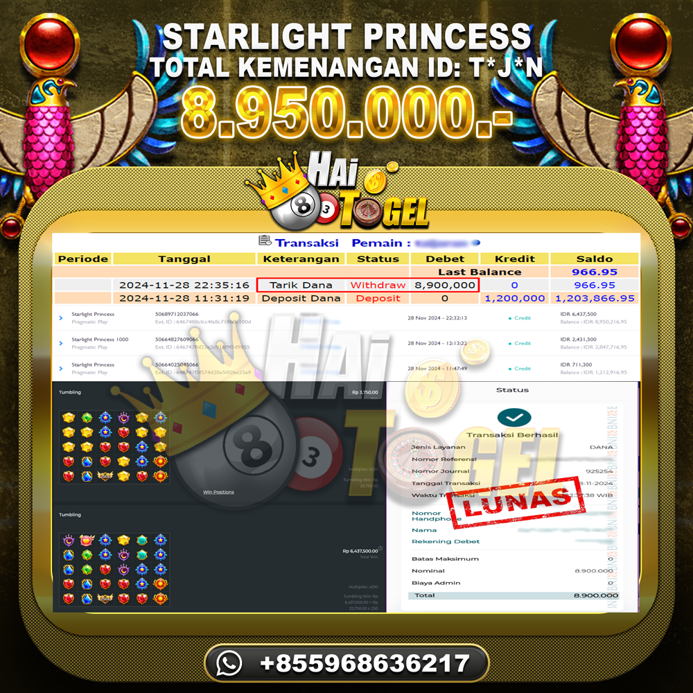 You are currently viewing JP SLOT HAITOGEL GACOR : STARLIGHT PRINCESS RP. 8.950.000