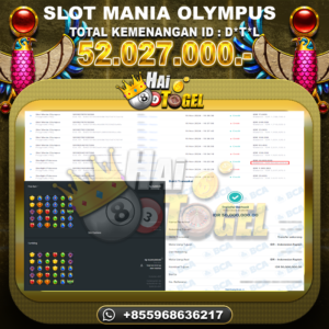 Read more about the article BUKTI JACKPOT HAITOGEL SLOT : SLOT MANIA OLYMPUS RP. 52.027.000