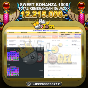 Read more about the article KEMENANGAN SLOT JP HAITOGEL : SWEET BONANZA 1000 RP. 12.215.000