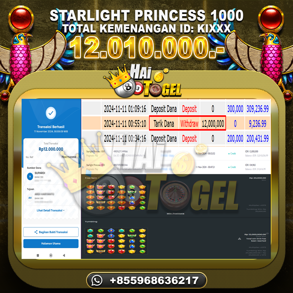 You are currently viewing JP SLOT HAITOGEL : STARLIGHT PRINCESS 1000 RP. 12.010.000