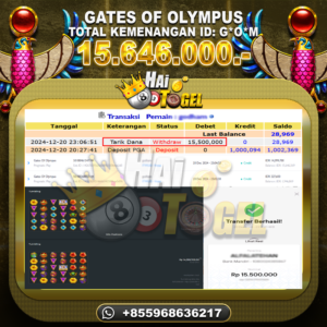 Read more about the article JP SLOT BUKTI PEMBAYARAN : GATES OF OLYMPUS RP. 15.646.000