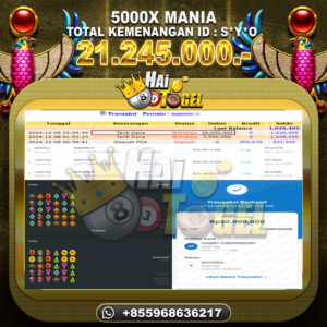 Read more about the article JACKPOT SLOT HAITOGEL BUKTI : SLOT 5000X MANIA RP. 21.245.000