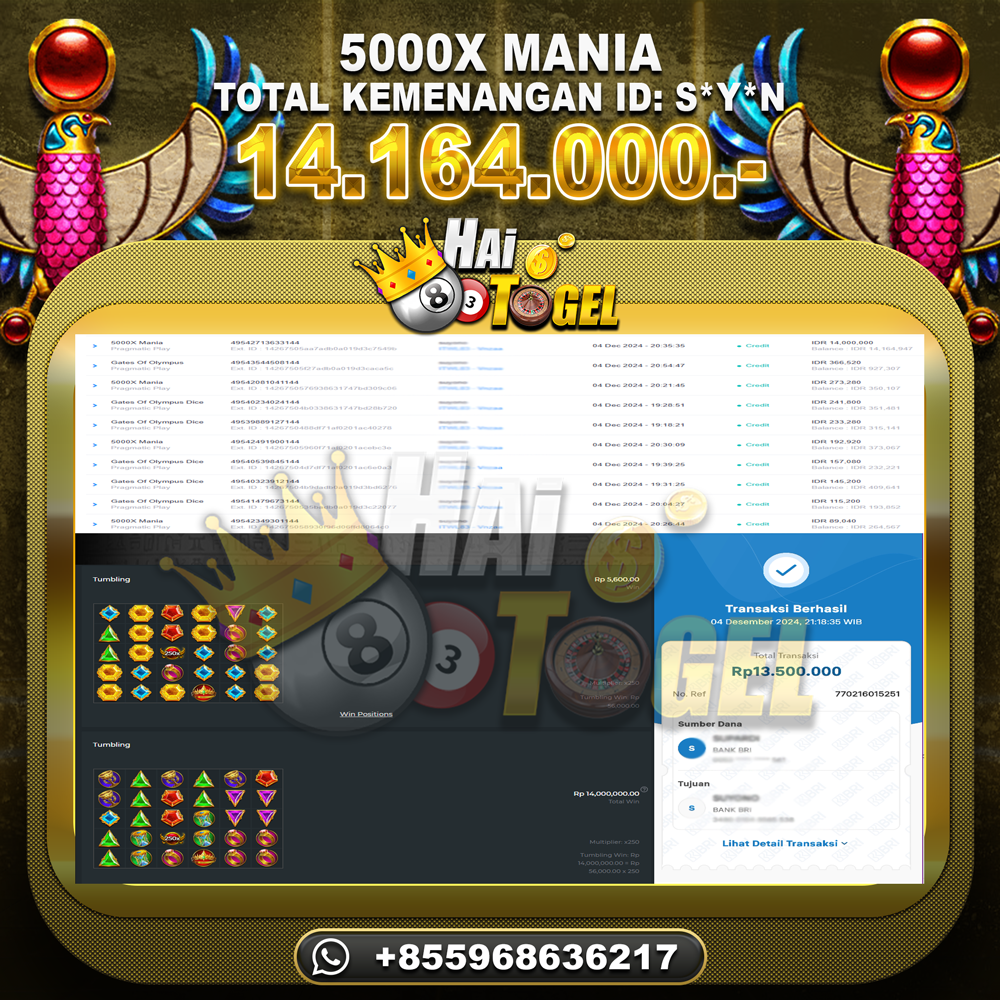 You are currently viewing JACKPOT SLOT BUKTI HAITOGEL : SLOT 5000X MANIA RP. 14.164.000