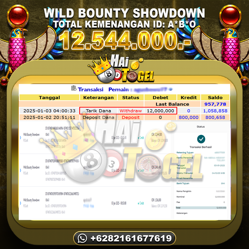 Read more about the article HAITOGEL SLOT GACOR PASTI WILD BOUNTY SHOWDOWN RP. 12.544.000