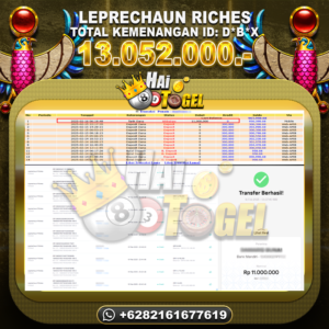 Read more about the article BUKTI SLOT JAKCPOT HAITOGEL : LEPRECHAUN RICHES RP. 13.052.000