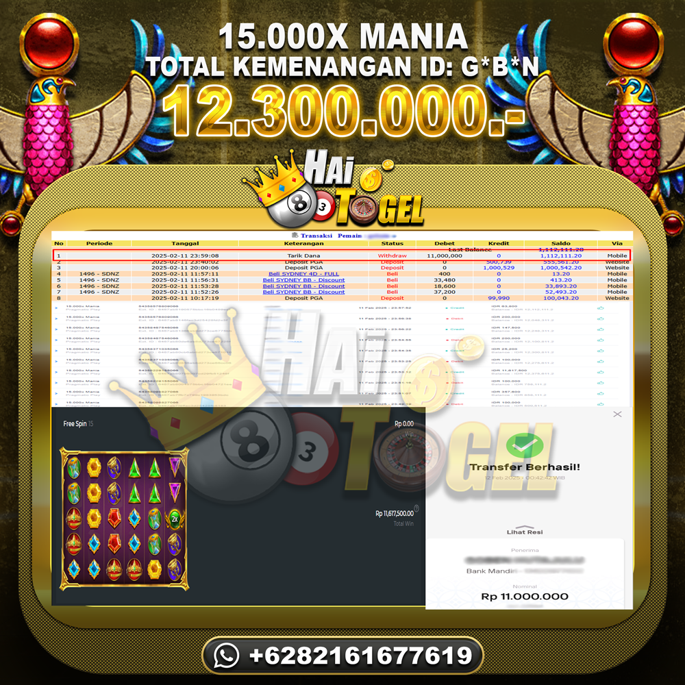 Read more about the article SLOT MAXWIN GACOR HAITOGEL : 15.000X MANIA RP. 12.300.000