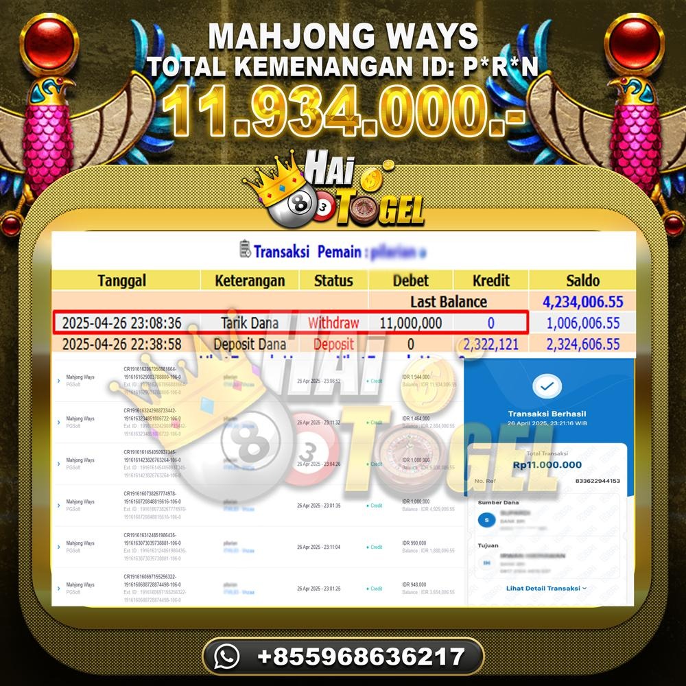 You are currently viewing PEMBAYARAN SLOT HAITOGEL GACOR MAHJONG WAYS RP. 11.934.000